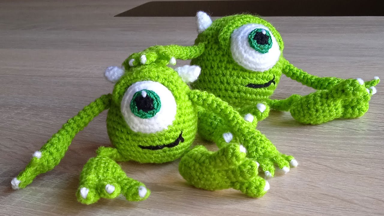 Mike Wazowski Monstruos S.A. - Amigurumi en Crochet - Tutorial paso a paso ganchillo