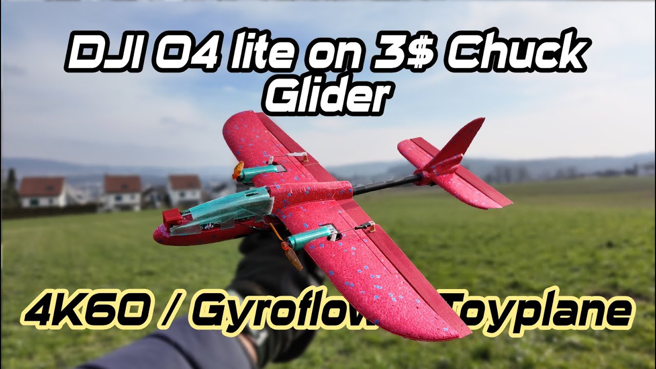 DJI O4 lite on a 3$ Chuck Plane // Inav 8.0.0 - Differential Thrust // Maiden Flight