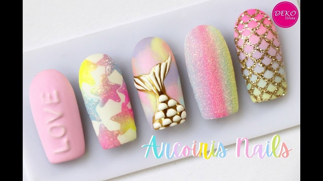 Diseño de uñas Arcoiris ♥ Deko Uñas - Rainbow Nail art