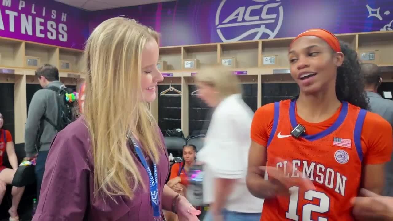 Palmetto Sports' Ella Grogan 1-on-1 with Mia Moore following loss in quarterfinals of ACC Tournam...