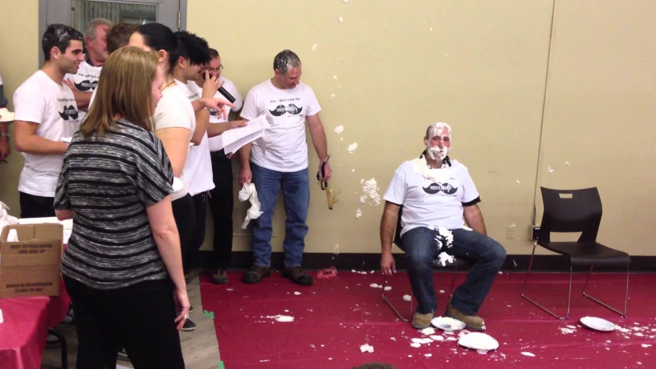 Pie instructors in the face
