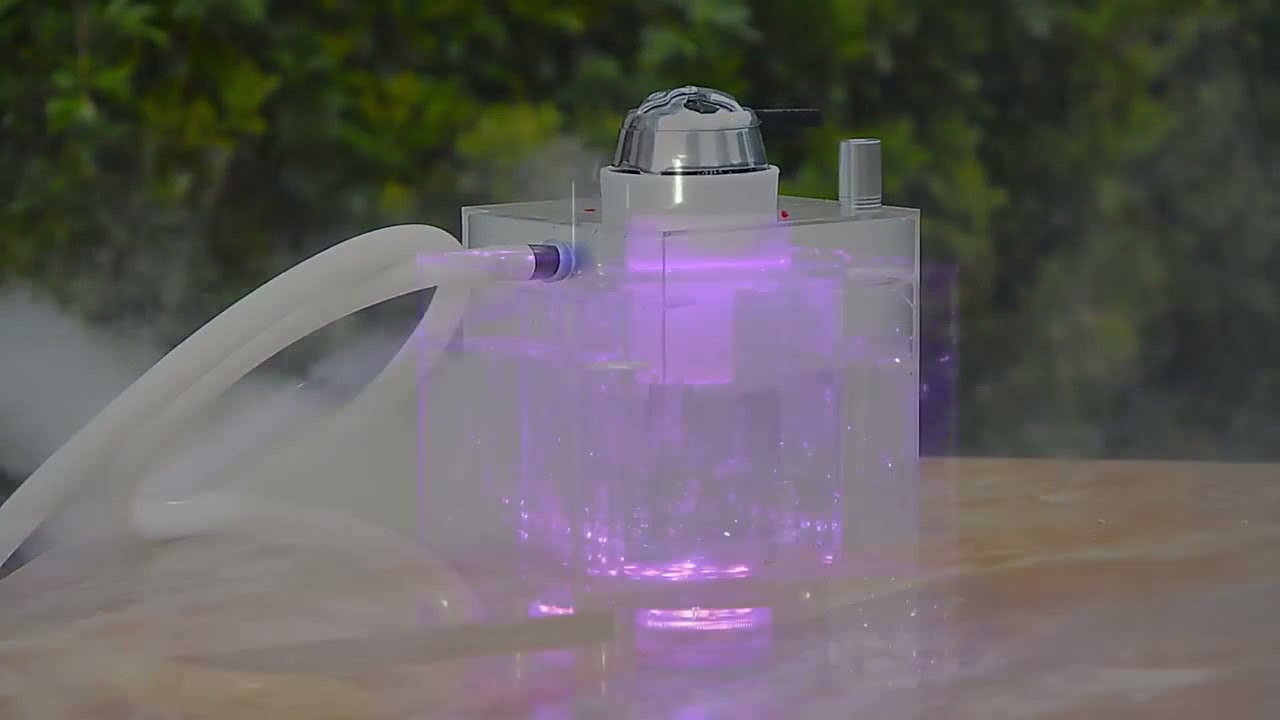 DEJAYA Acrylic Square Hookah with LED Light