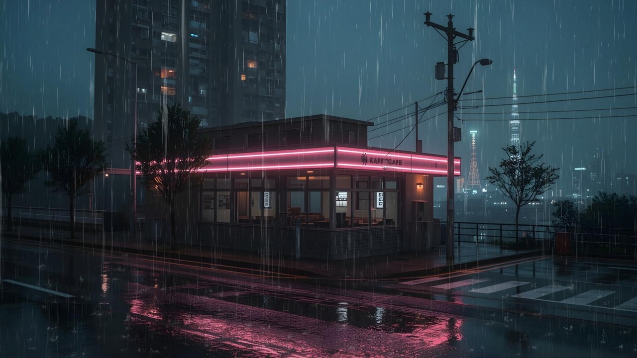 Tokyo 3AM Rain Lofi Café ☕ Soft Chill Beats for Peaceful Nights