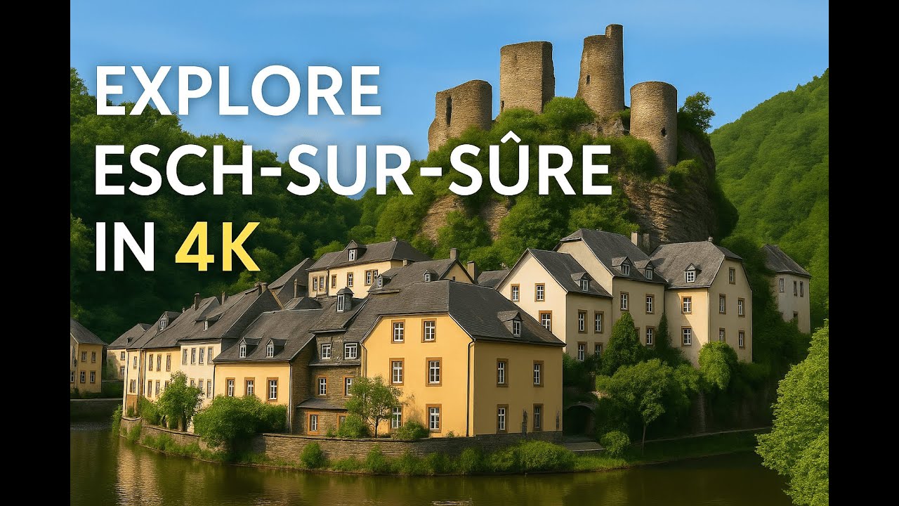 Explore the Magical Village of Esch-sur-Sûre and Its Medieval Castle in 4K | Luxembourg Walking Tour