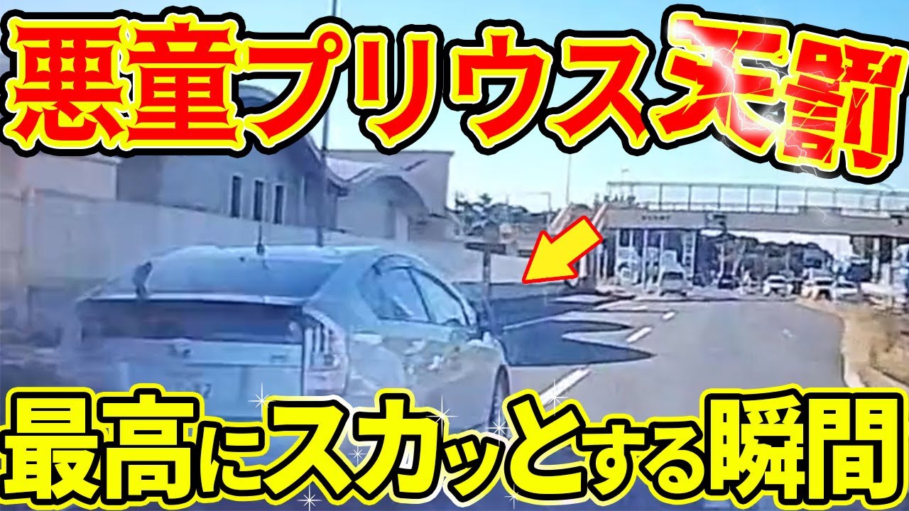 【ドラレコ総集編】悪童プリウスに下る天罰！最高にスカッとする衝撃の瞬間【交通安全推進、危機予知トレーニング】【スカッと】