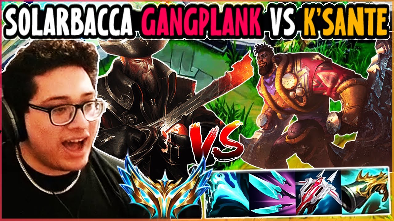 SOLARBACCA Gangplank Vs k'sante Top - NA Challenger - Patch 14.3