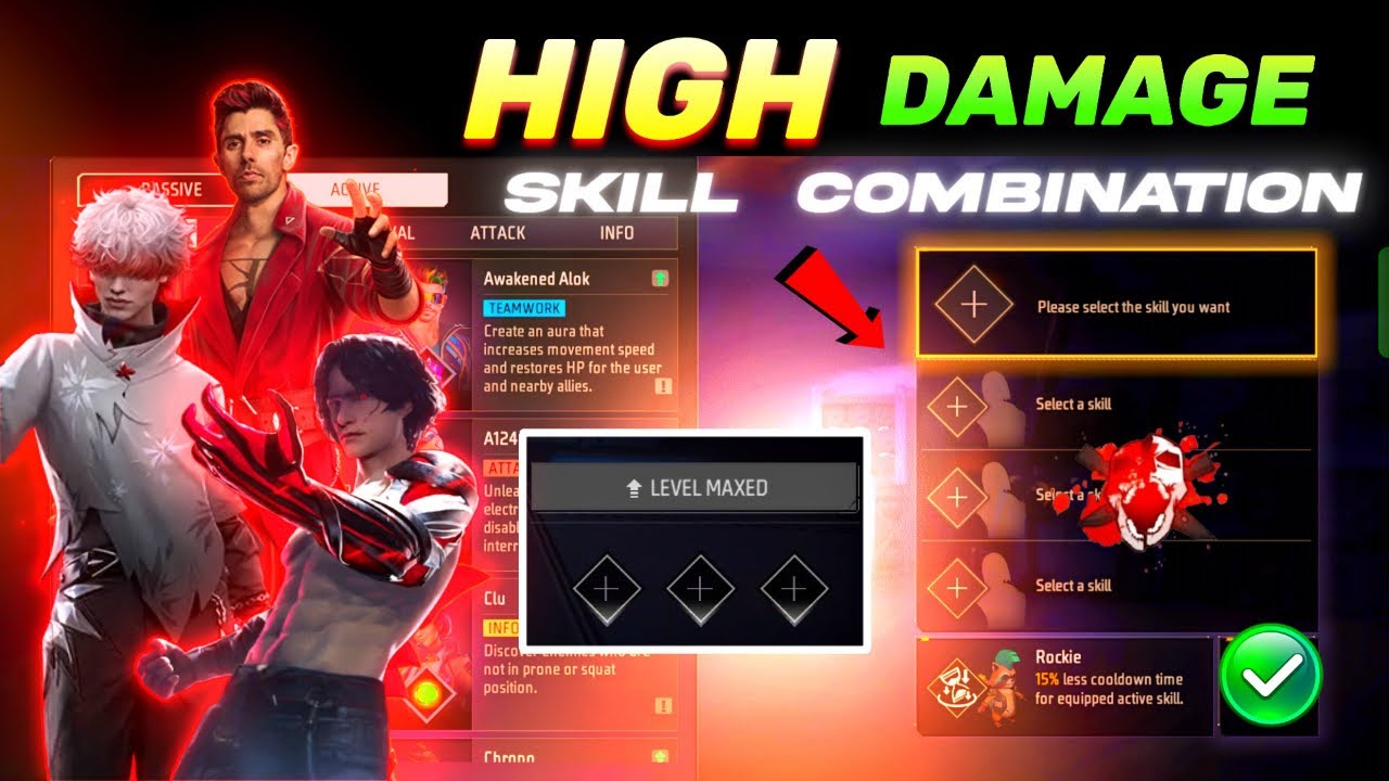 HIGH DAMAGE BR RANK COMBINATION | Best Character Skill For BR Rank
