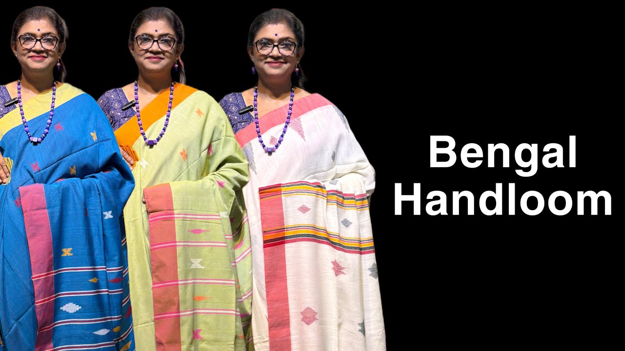 Bengal Handloom Cotton Saree| Khadi Cotton Saree| Pure Handloom Handwoven Saree| Pure Cotton Sarees