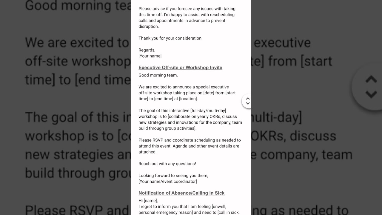 Template Library for Assistants - Inside Look