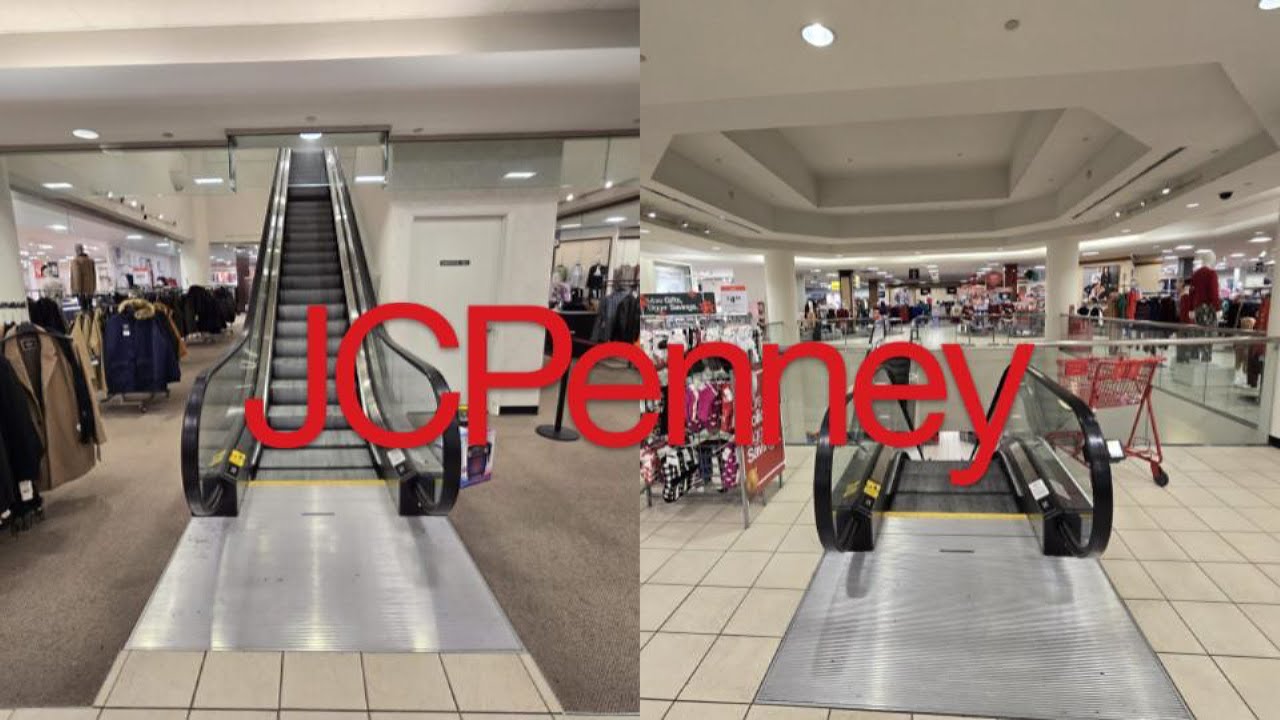 Horrible Montgomery KONE E-5000 escalators at JCPenney - Dulles Town Center in Sterling VA