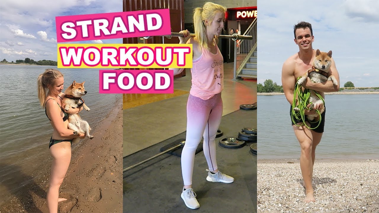 STRAND, WORKOUT, FOOD mit meinem Freund und Hund ♥ FOLLOW ME AROUND