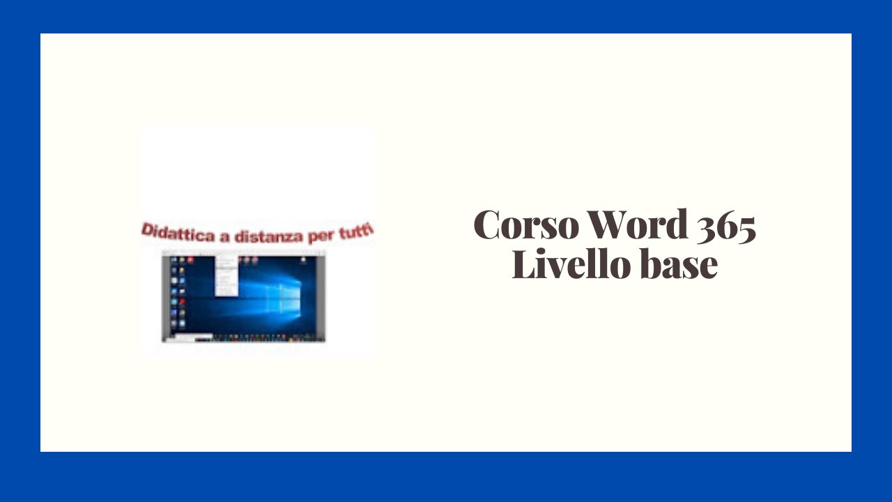 Corso Word base per ICDL base e Full Standard
