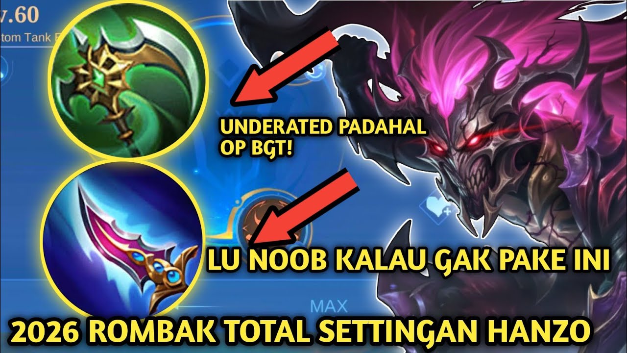 HANZO TERKUAT! SETTING EMBLEM DAN BUILD HANZO TERSAKIT 2026 | EMBLEM HANZO TERSAKIT