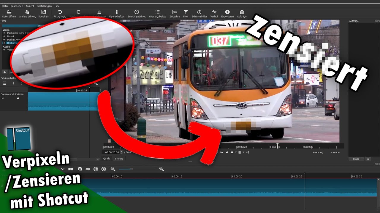 Verpixeln / Zensieren mit Shotcut!!!