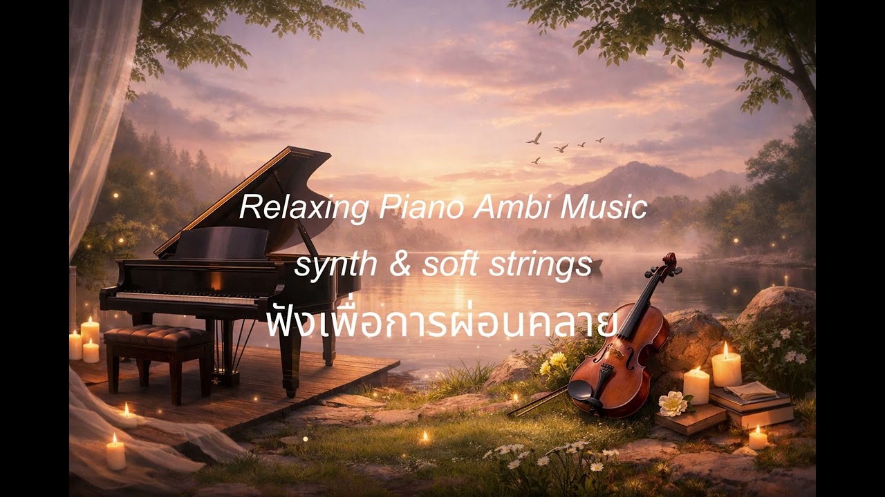 Relaxing Music  pulsating synths, slow piano & soft strings ฟังเพื่อความผ่อนคลาย ด้วยเปียโน ไวโอลิน