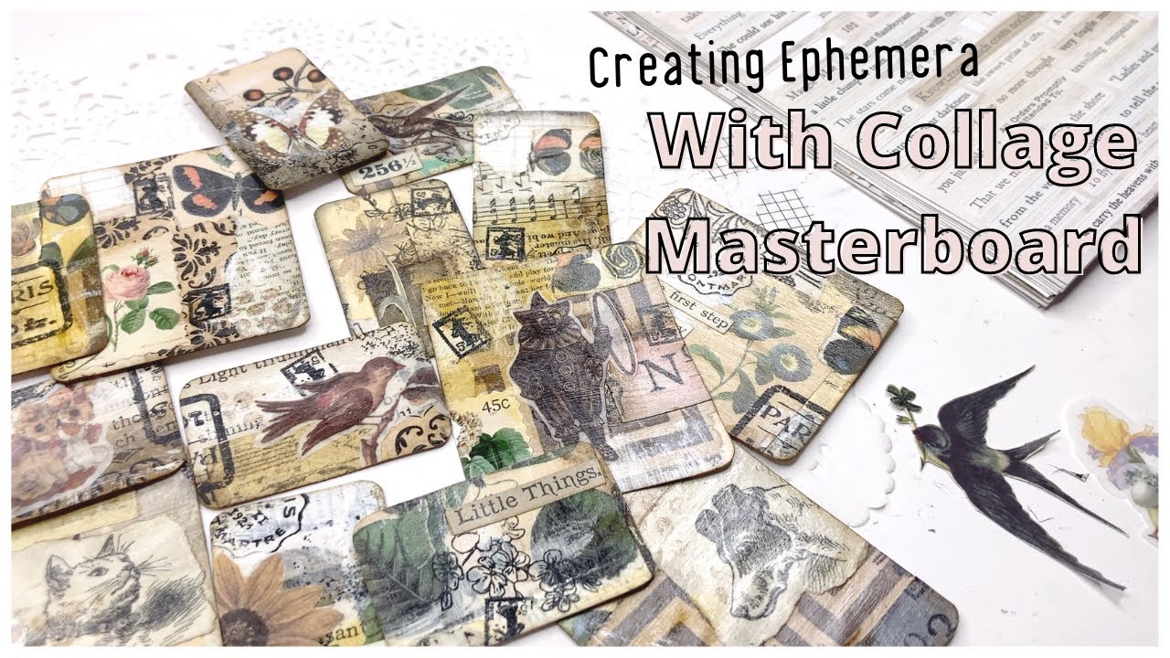 Creating Ephemera Using My Collage Master-board | Inspired By JoannaJeanneCreation