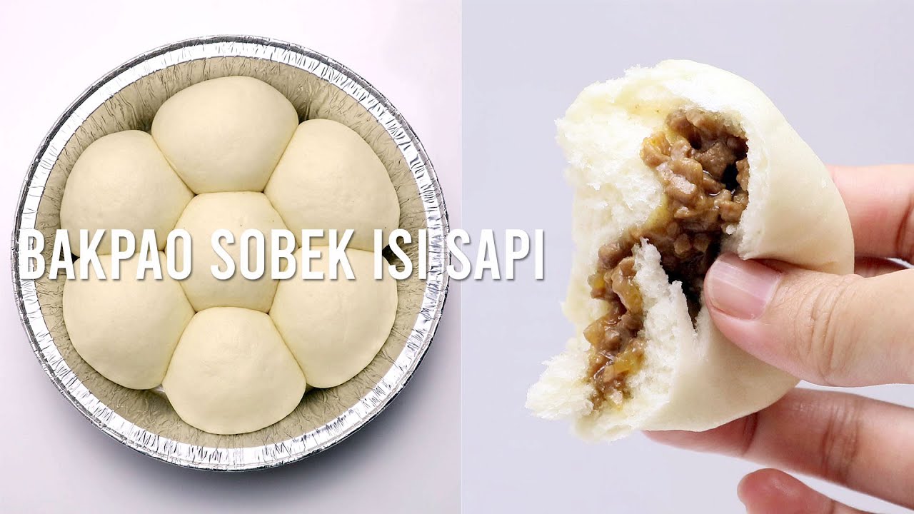 BAKPAO SOBEK ISI DAGING SAPI // STEAMED BUN WITH BEEF FILLING