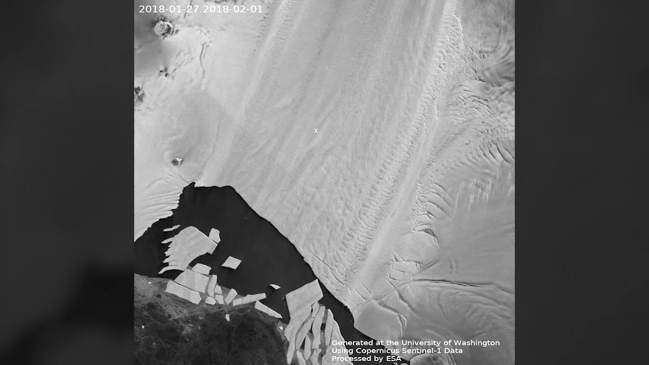 Satellite View of Pine Island Glacier Ice Shelf