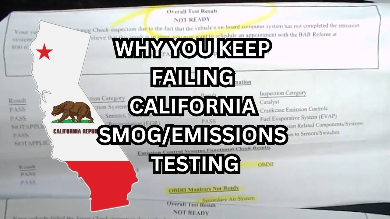 Reason why you keep failing CA California Smog Emissions testing Incompletion of OBDII how to pass