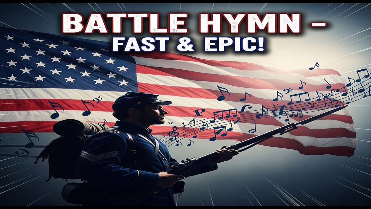 Battle Hymn of the Republic quick version – Karaoke in English (Piano & Band, Sing Along + Lyrics)