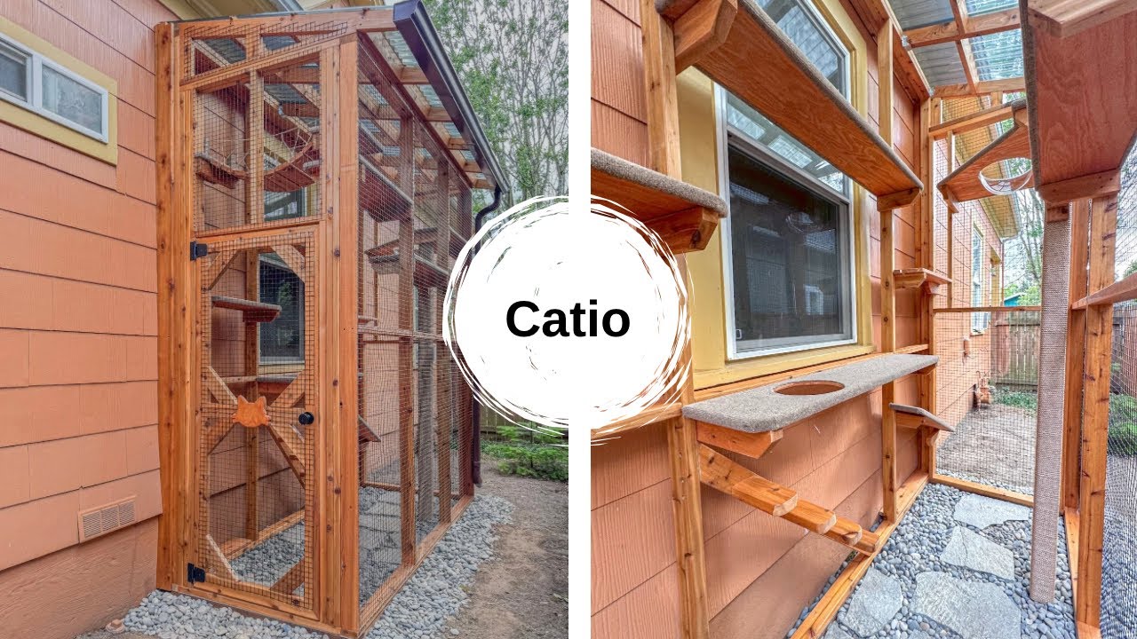 Freestanding Catio - 4x10x10 built by The Catio Company.