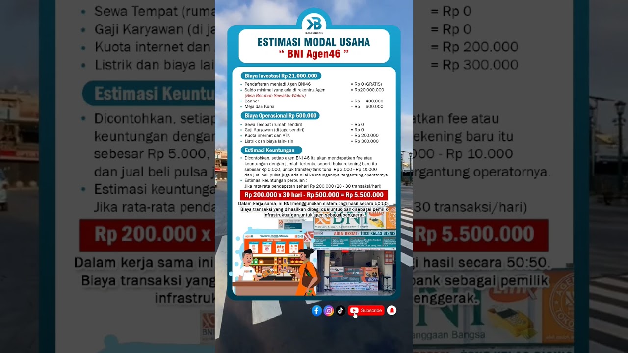 Modal usaha menjadi Agen BNI46  #shorts #short #belajarbisnis #kelasbisnis #idebisnis #modalbisnis