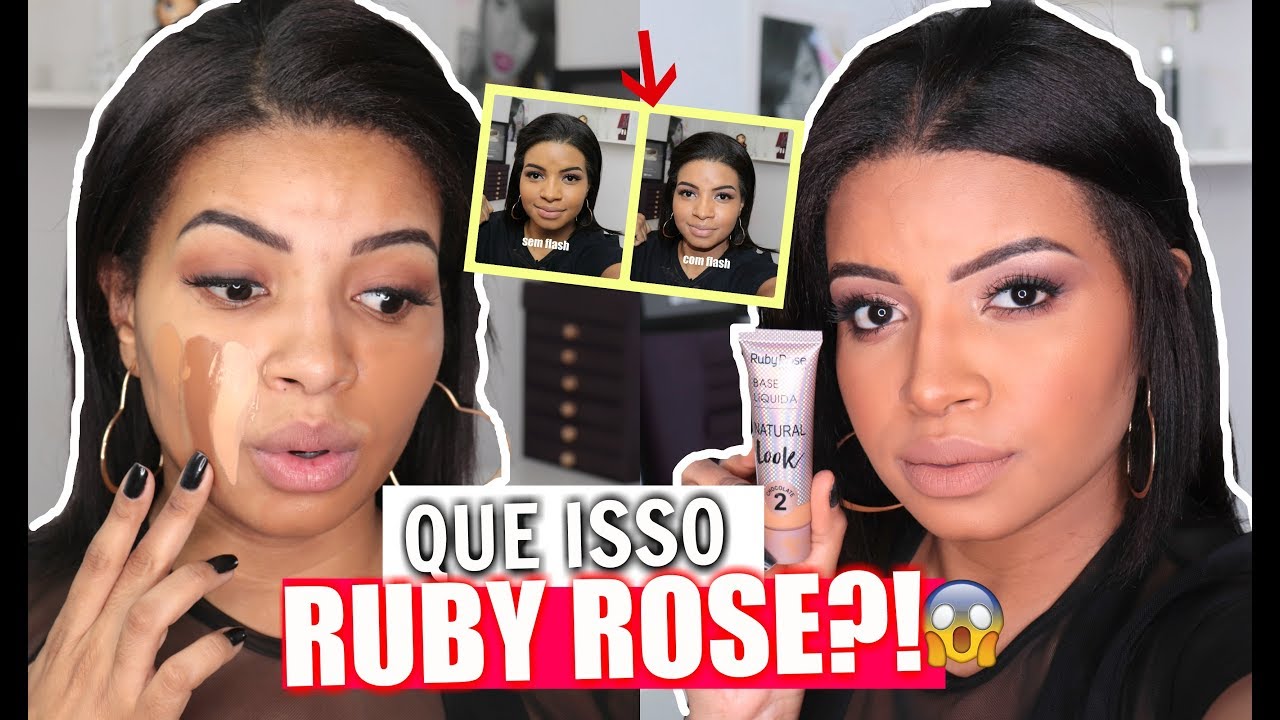 TESTEI A  NOVA BASE RUBY ROSE - NATURAL LOOK #pelenegra
