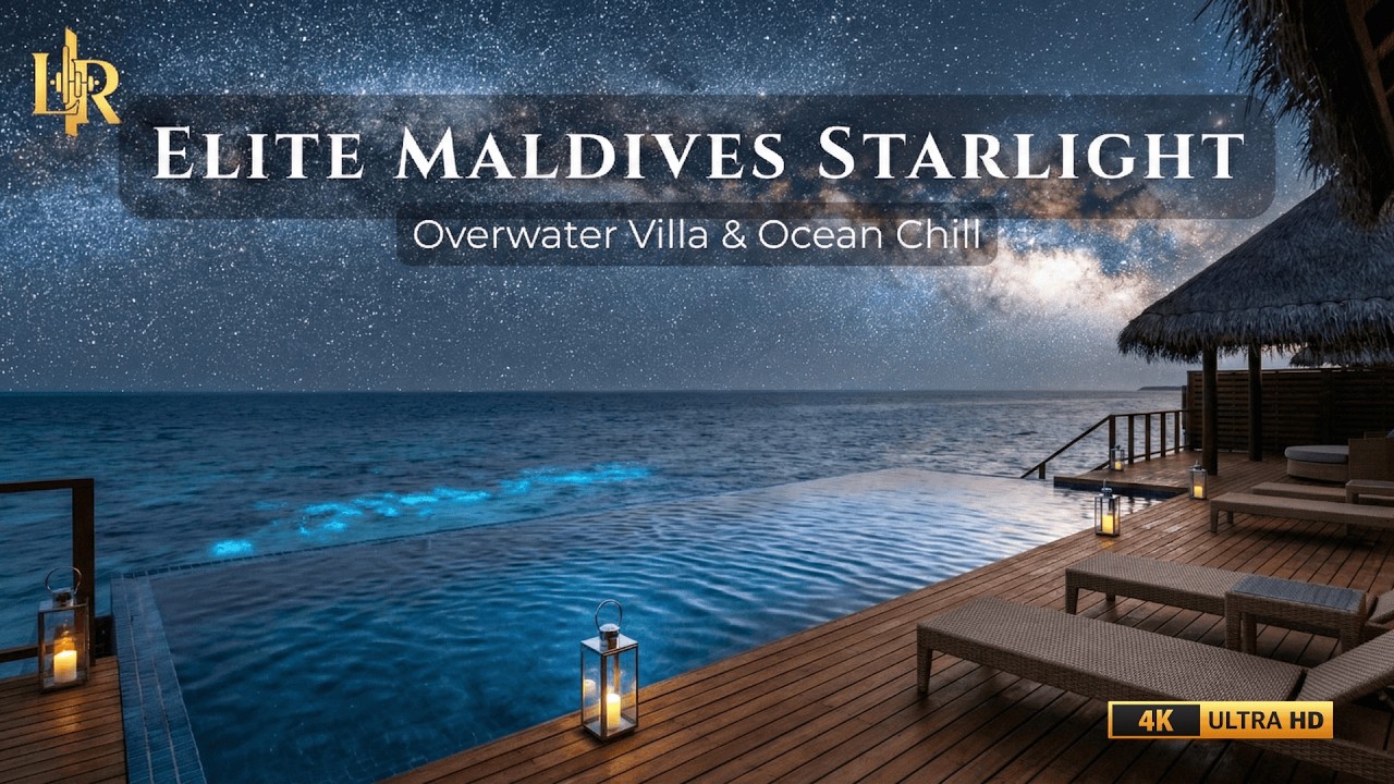 Elite Maldives Starlight 🌊 Overwater Villa & Ocean Chill (Sleep Music)