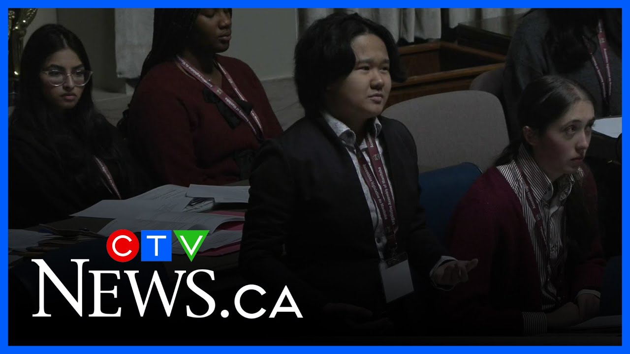 Teens show passion about politics, public policy in Manitoba legislature takeover