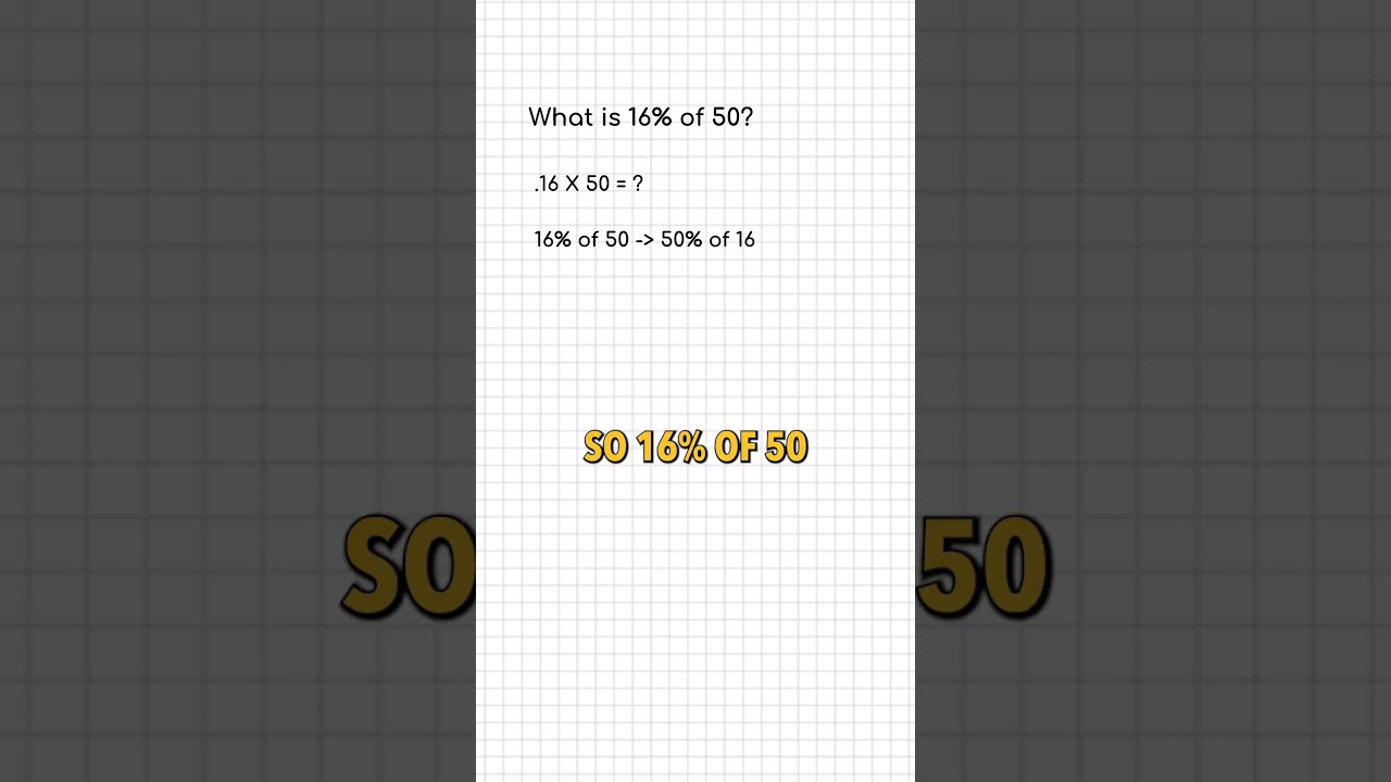 How to calculate percentages quickly - in under 2 seconds