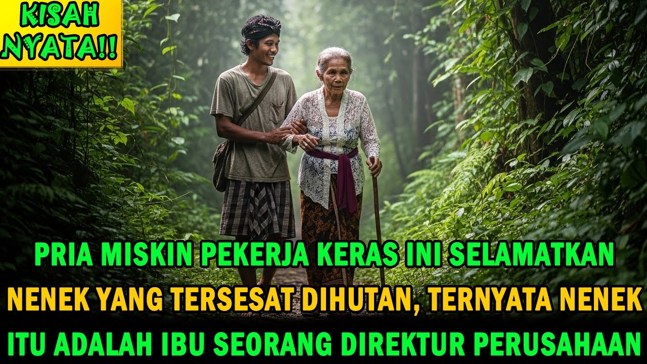 VIRAL !! PEMUDA MISKIN PEKERJA KERAS SELAMATKAN NENEK YANG TERSESAT DIHUTAN, TERNYATA NENEK ITU...