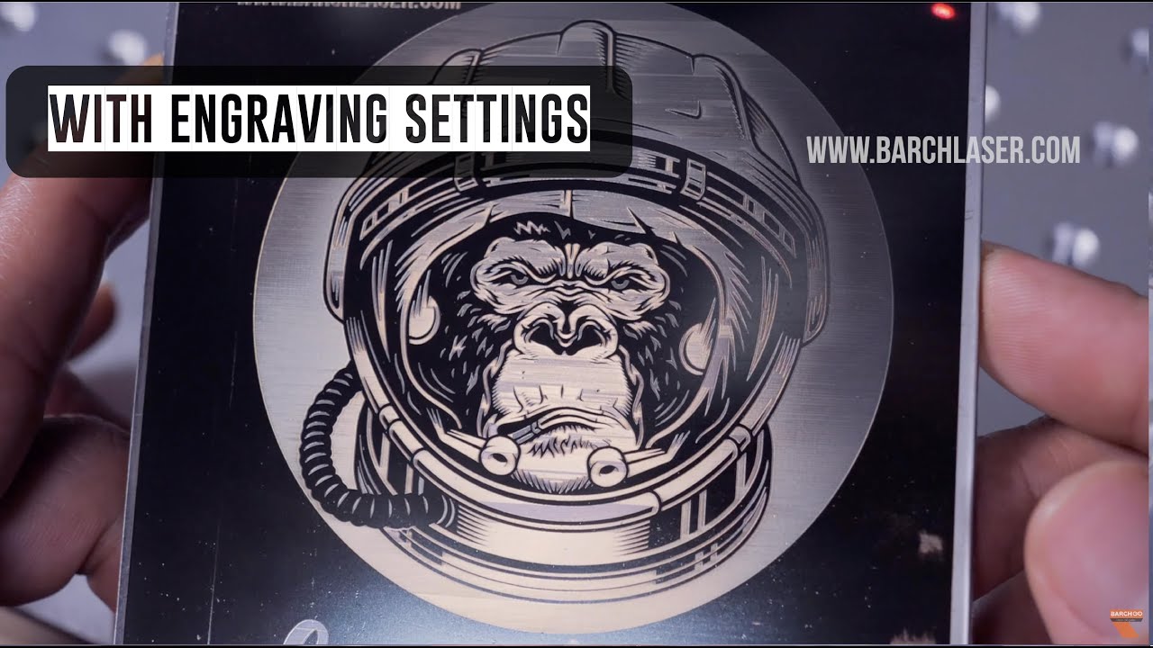 Stainless Steel engraving with fiber laser, black and light color over metals. With laser settings