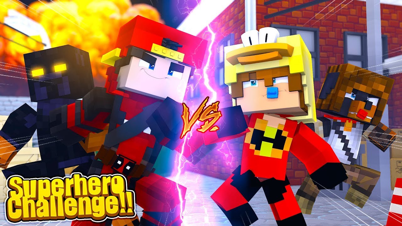 Minecraft Versus - SUPERHERO VERSUS CHALLENGE!!