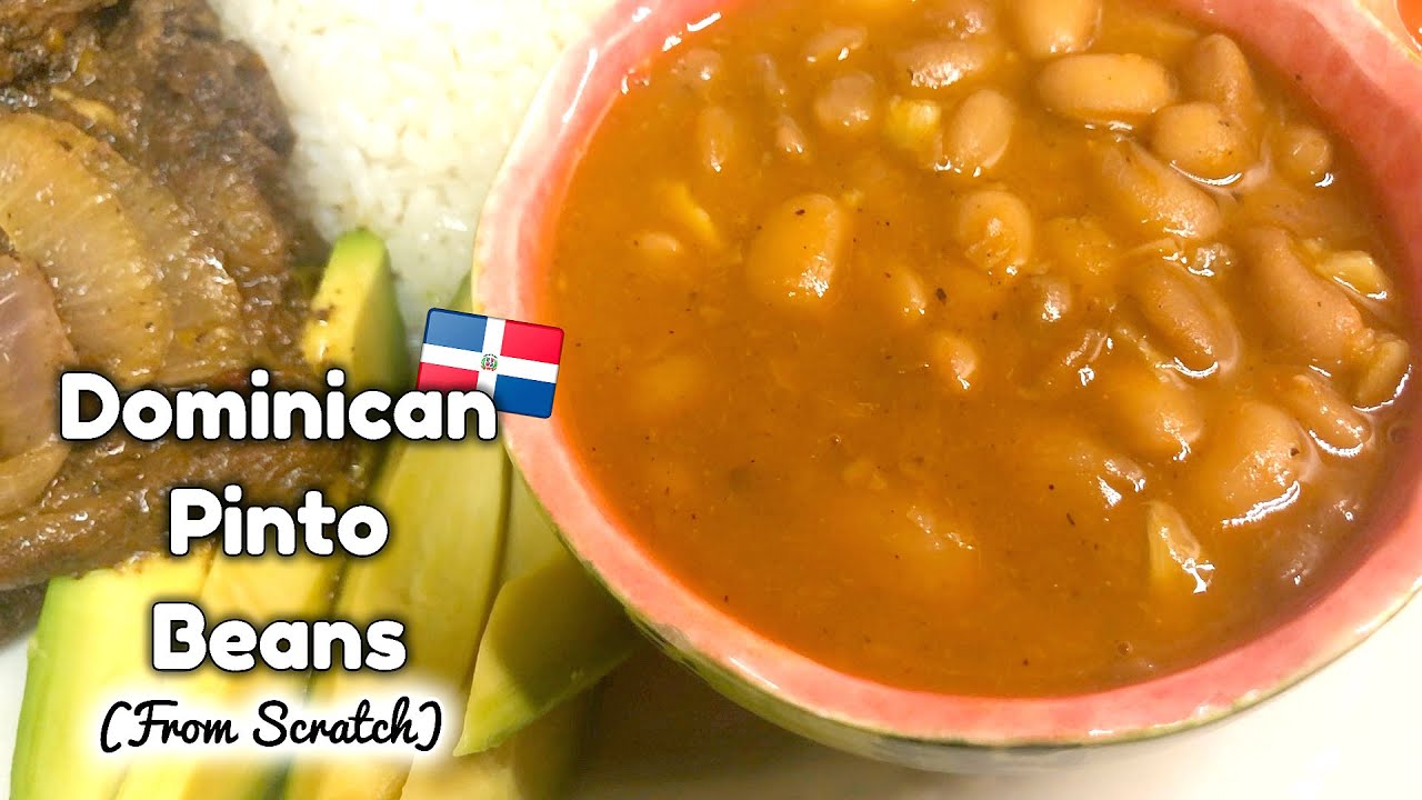 🇩🇴 DELICIOUS DOMINICAN STYLE PINTO BEANS FROM SCRATCH | STEP BY STEP | IN ENGLISH | LIGHT COOKING🇩🇴
