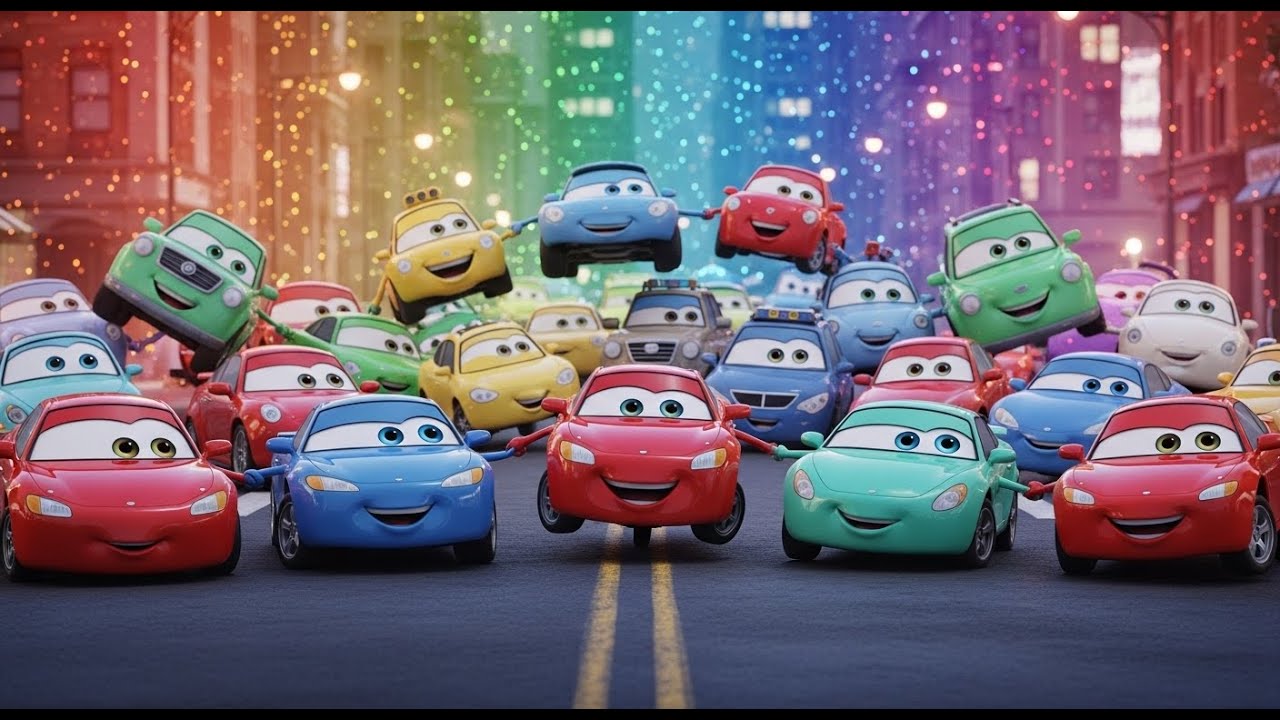 Colorful Cars Adventure – Sing, Zoom & Dance Fun Car Songs for Kids Compilation! 🚗🌈