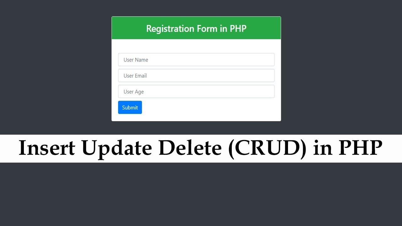 How to Make CRUD Operation in Php Using Xampp
