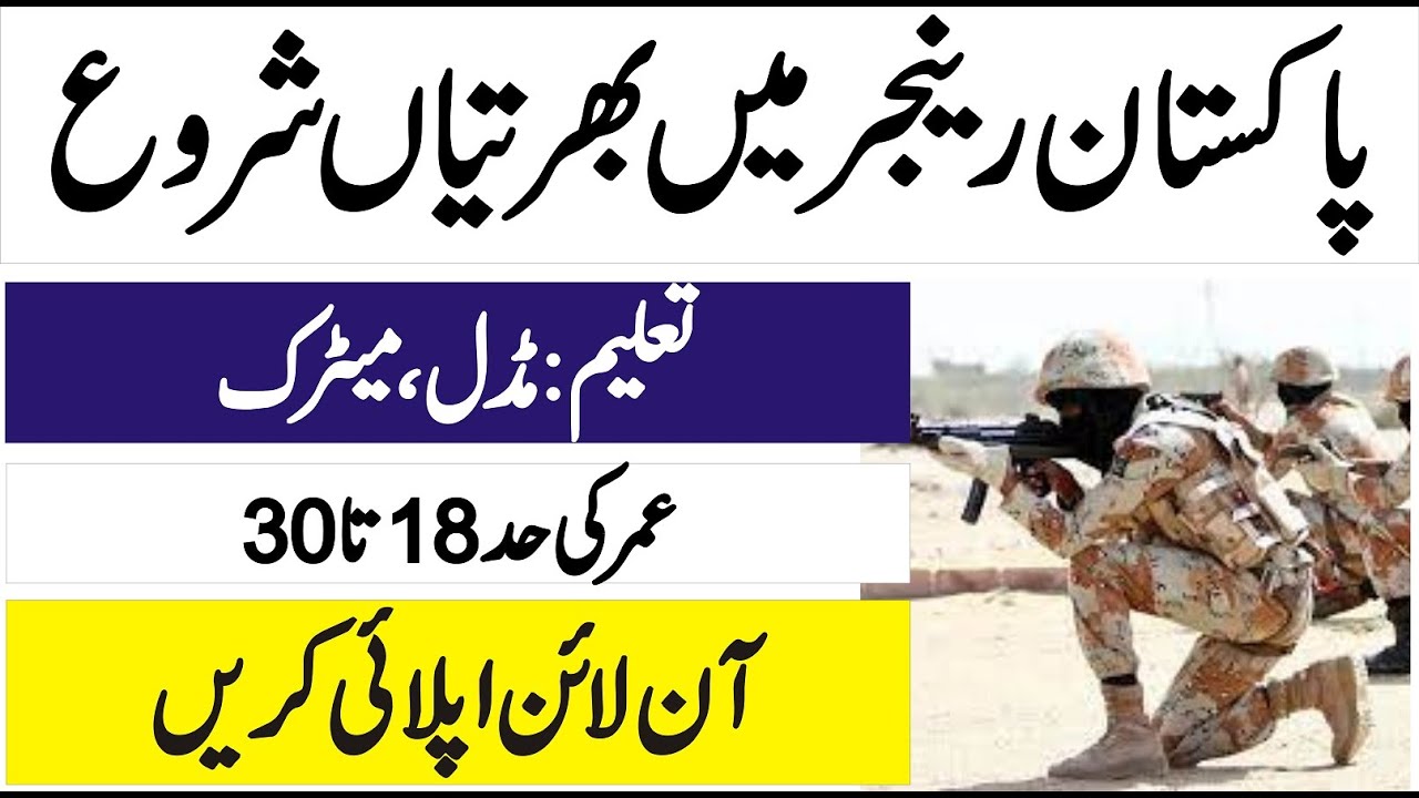 Pakistan Rangers Jobs 2022 | govt jobs 2022