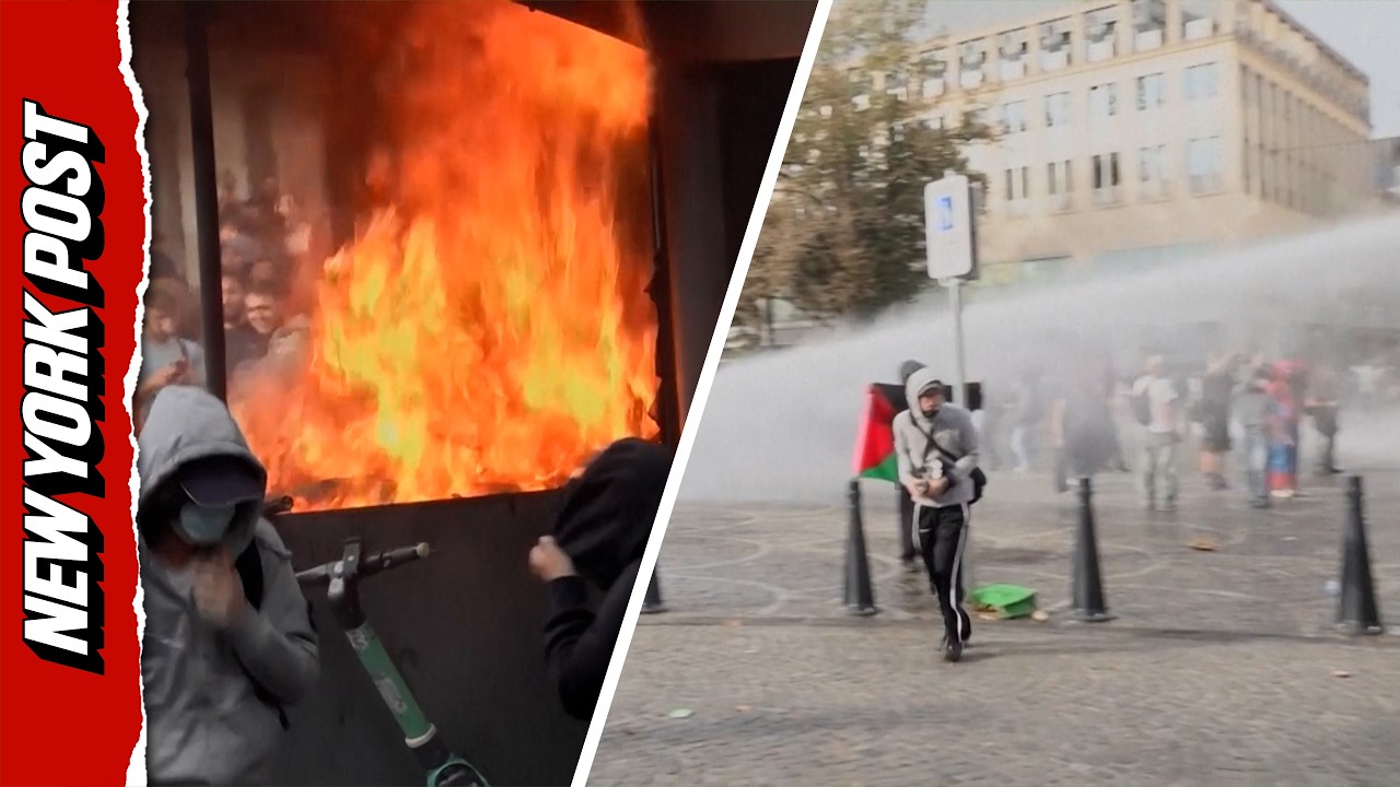 Belgium Student Protests Turn Violent as Police Deploy Water Cannons