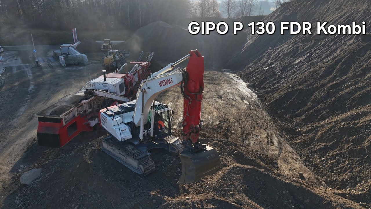 GIPO P 130 FDR Kombi, Kobelco SK 350 LC-11 und Liebherr 566 XPower
