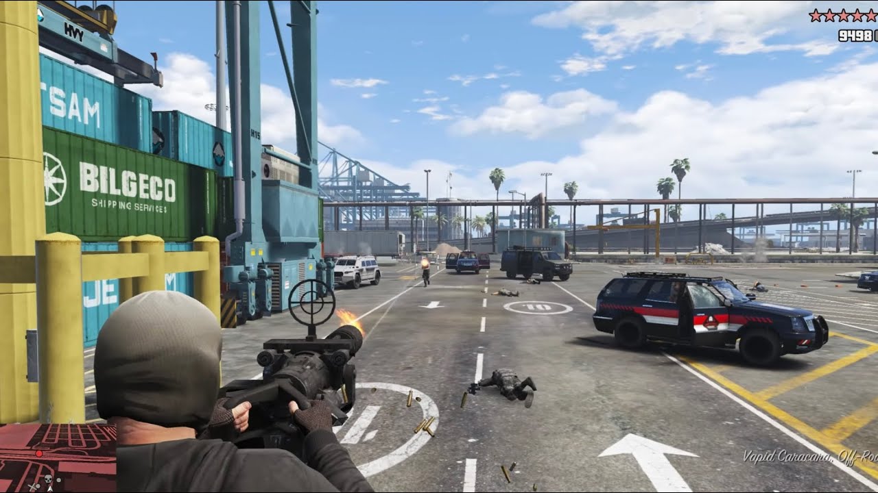 GTA 5 - Merryweather Base Attack + Ten Star Escape 