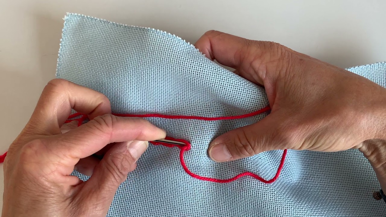 Embroidery F2 - Chain stitch for left-handers