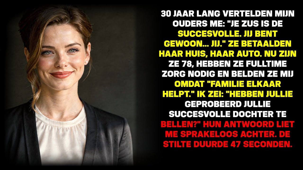 Ouders noemden me 30 jaar hun 'reserveplan'. Tot ze op hun 78e een verpleger nodig hadden en ik...