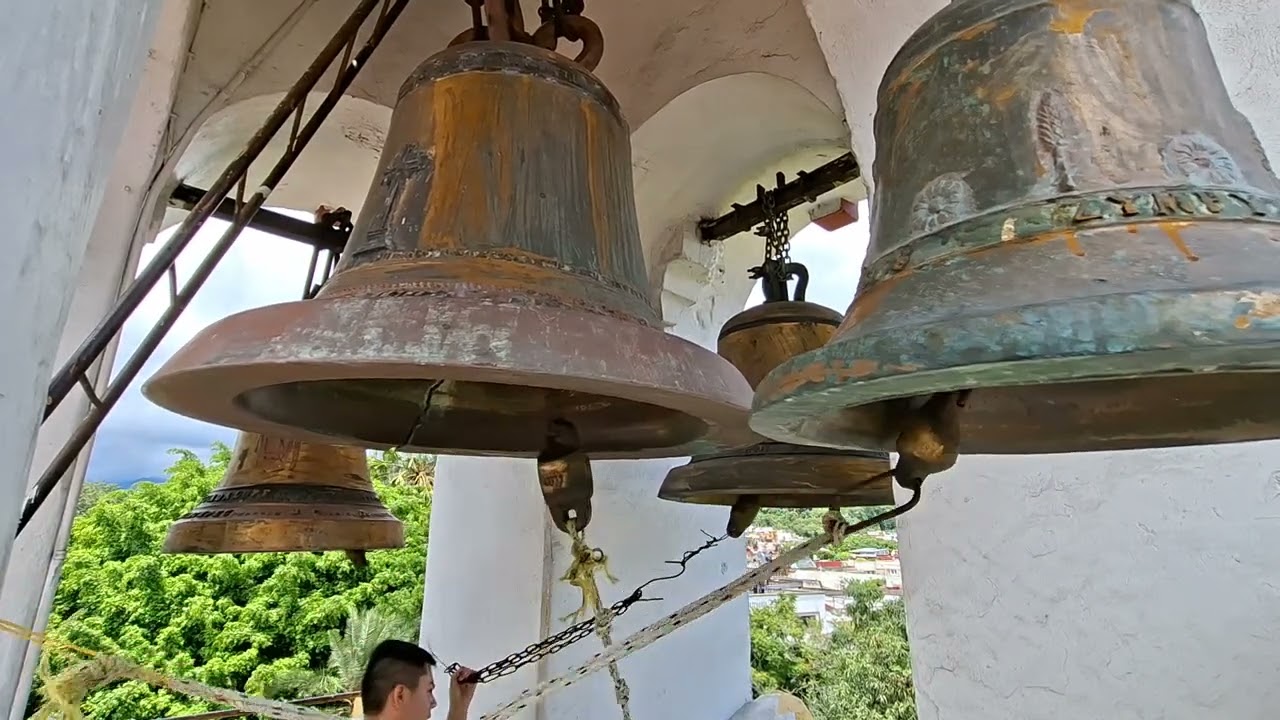 Repique de Angelus en las fiestas patronales en honor a San Jerónimo Coatepec Ver 2025