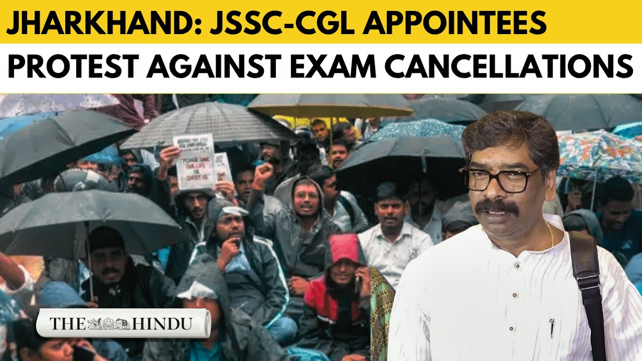 JSSC-CGL appointees protest in Ranchi against move to cancel recruitment exam