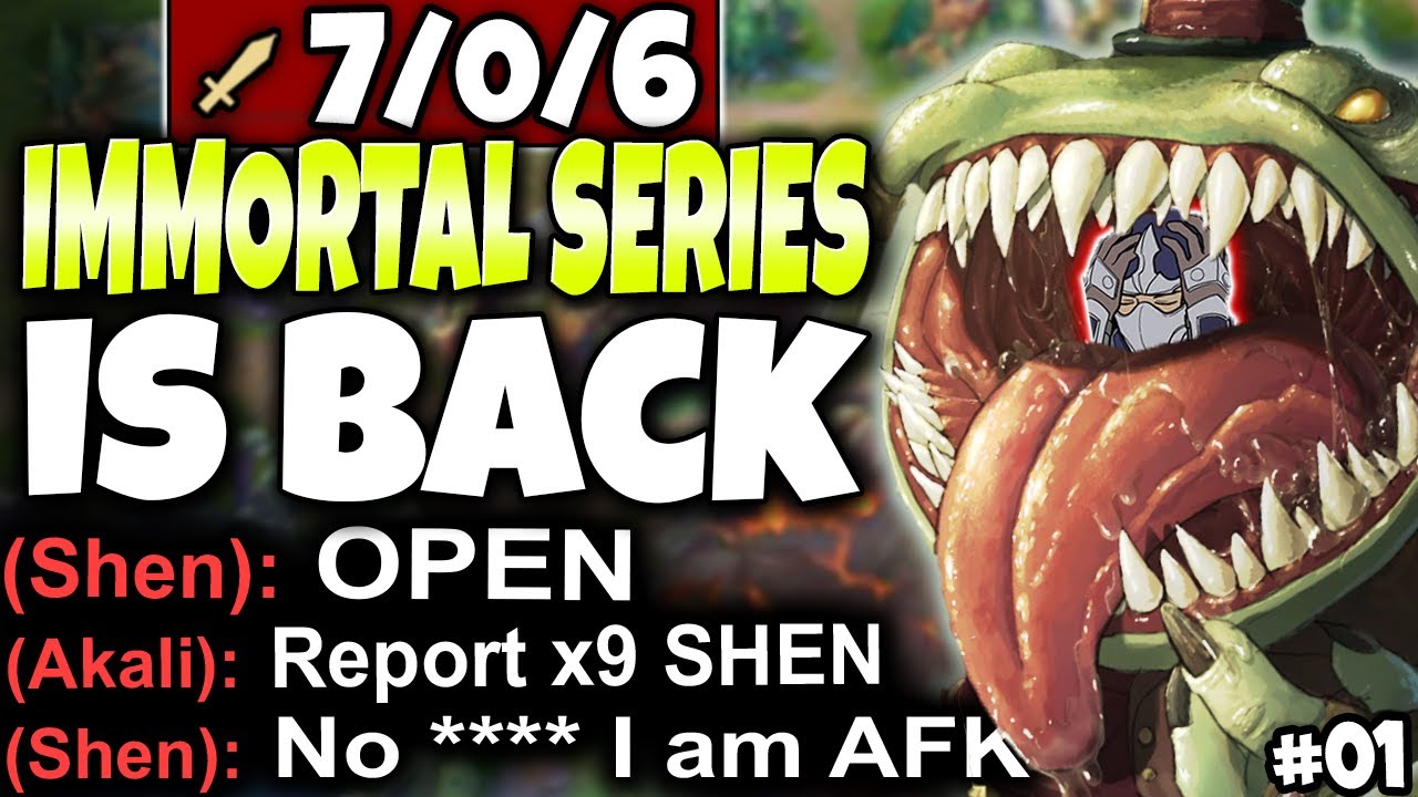The New Season 11 IMMORTAL SERIES #01 is BACK and they are already TILTED 🔥 LoL Tahm Kench Gameplay