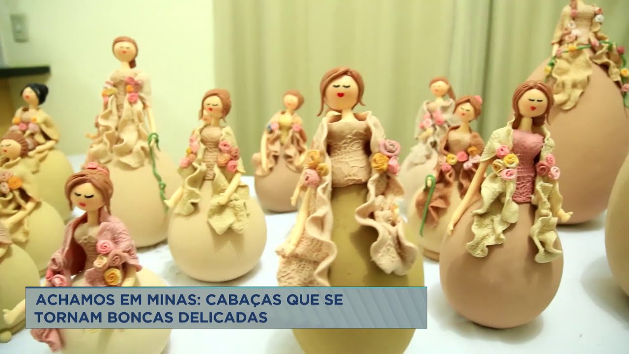 Achamos em Minas: cabaças se transformam em bonecas