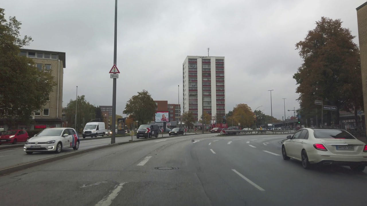 Unterwegs in Hamburg von Mundsburg bis Wandsbek - Dashcam