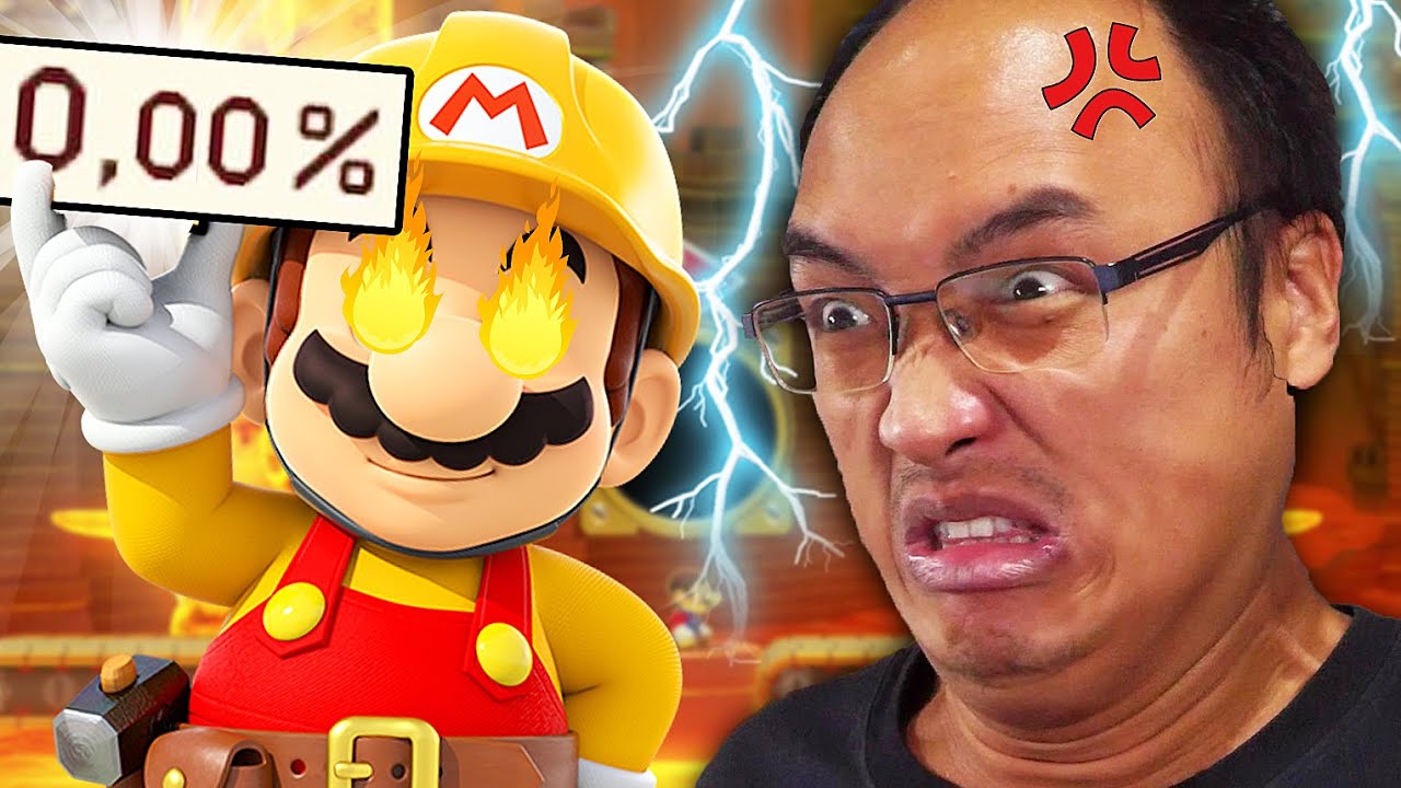 NIVEAU IMPOSSIBLE SUR SUPER MARIO MAKER 2 (méga rage au max) !