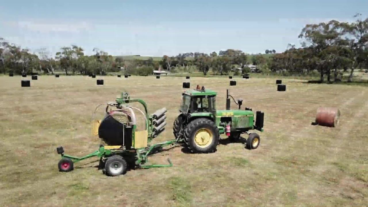 Phil Adams baling silage-Victoria, Australia