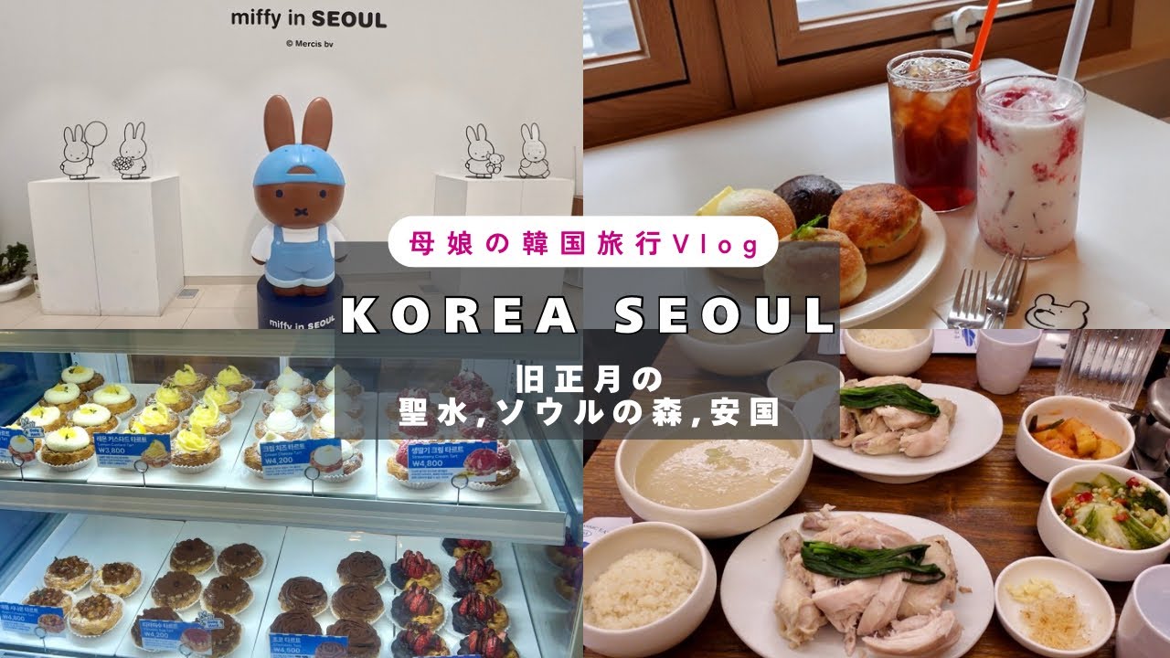 【母娘の韓国ソウル旅3泊4日🇰🇷Day3】今人気の聖水＆ソウルの森でカフェ巡りとグルメとショッピング、安国の超人気店で夕飯🍽️
